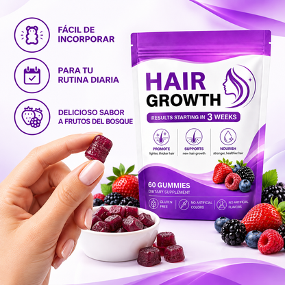 ✨ Gomitas para un Cabello Más Fuerte, Largo y Saludable