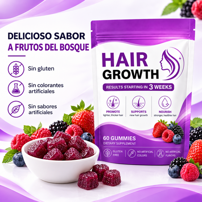✨ Gomitas para un Cabello Más Fuerte, Largo y Saludable