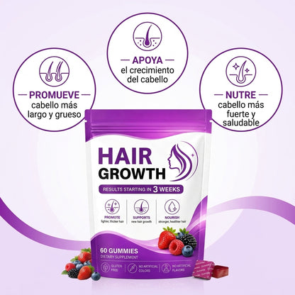 ✨ Gomitas para un Cabello Más Fuerte, Largo y Saludable