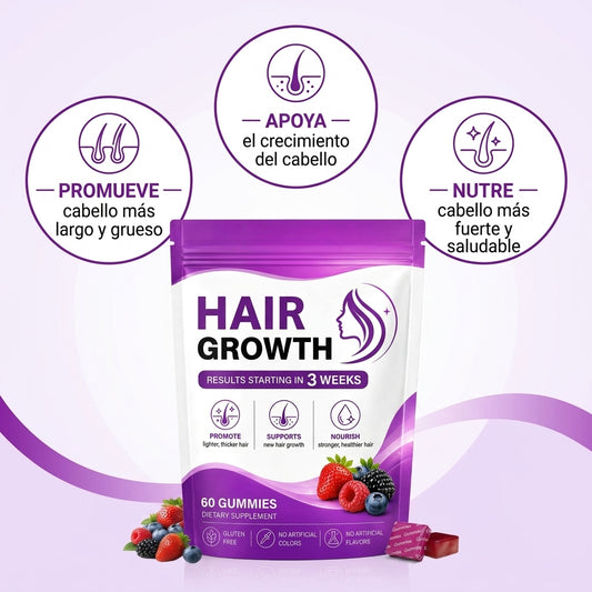 ✨ Gomitas para un Cabello Más Fuerte, Largo y Saludable