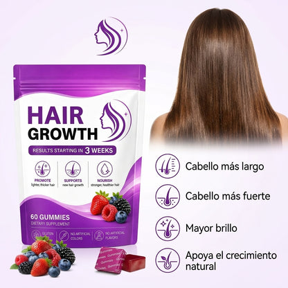 ✨ Gomitas para un Cabello Más Fuerte, Largo y Saludable
